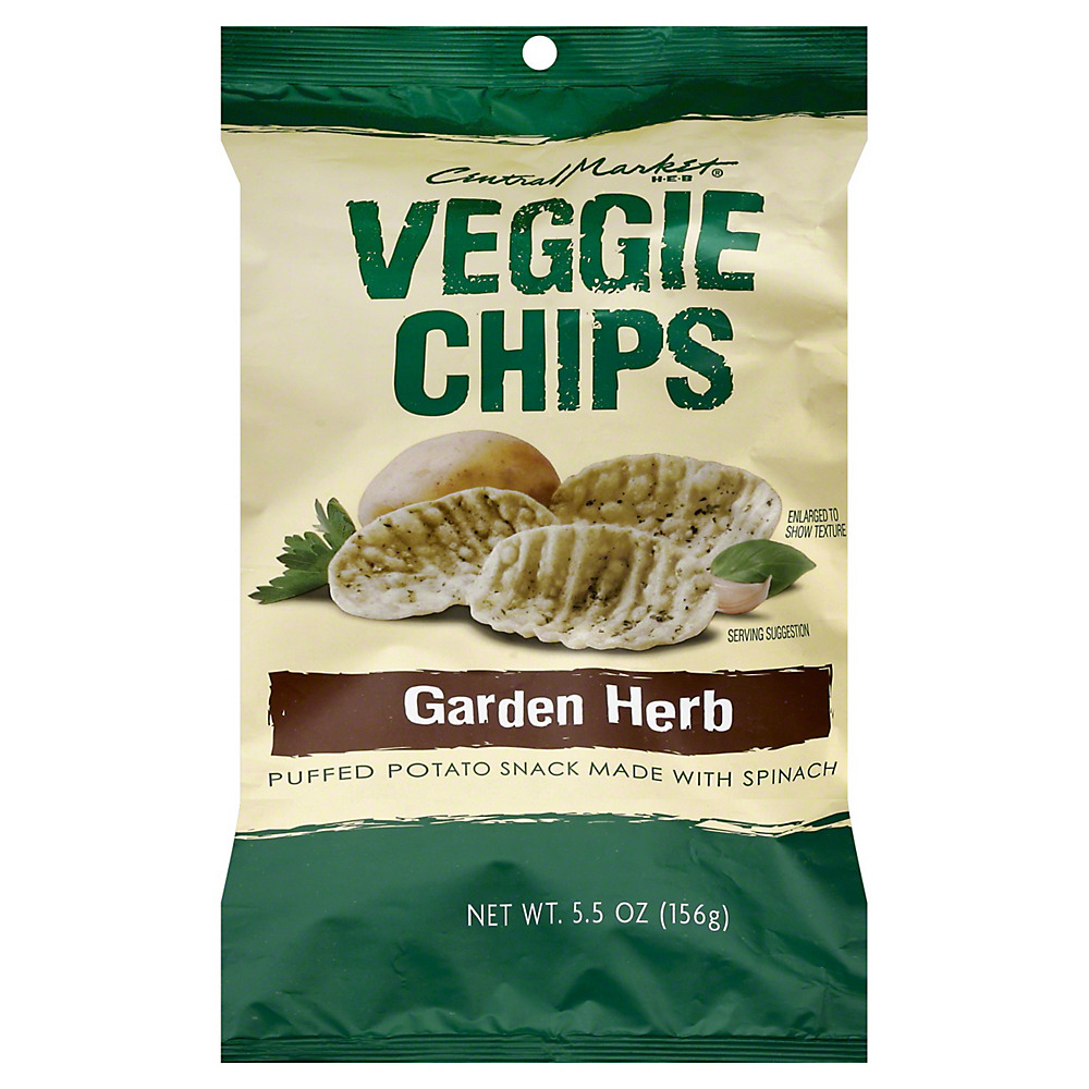 Calories in Central Market Garden Herb Veggie Chips, 5.5 oz