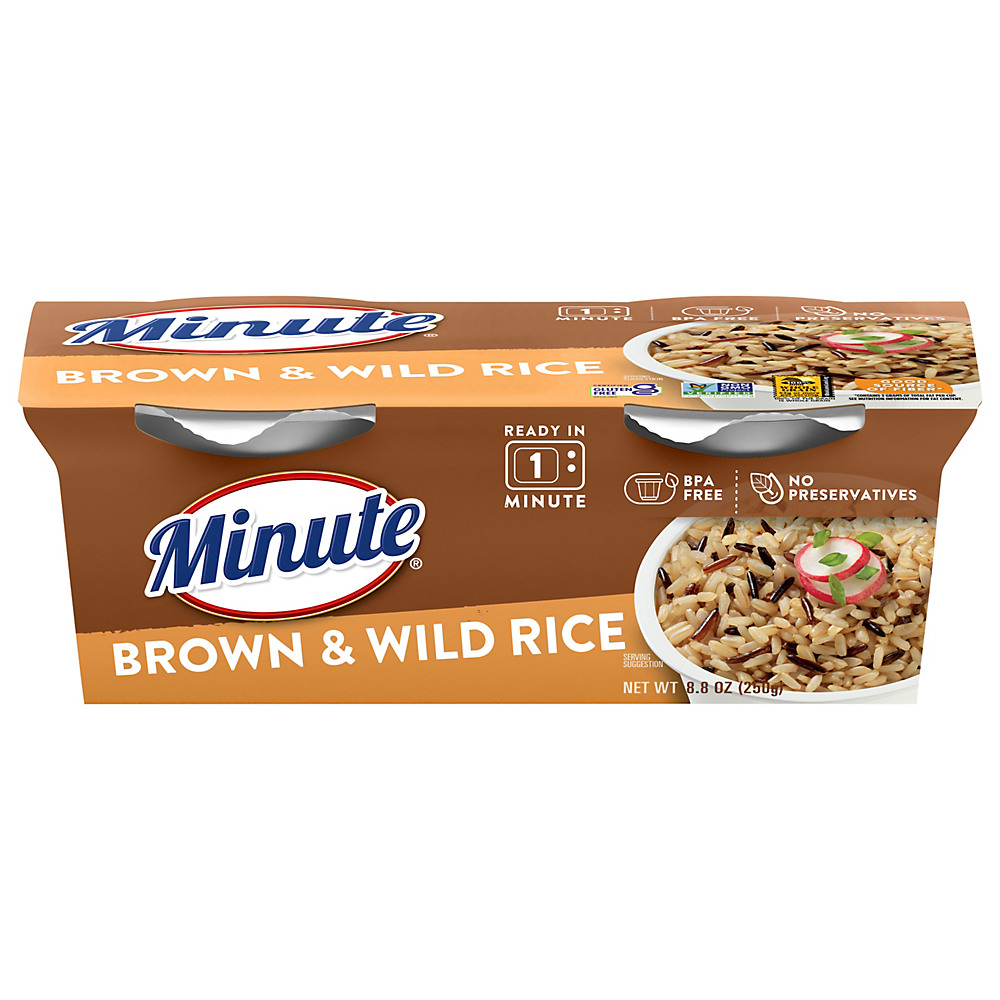 Calories in Minute Ready to Serve Brown & Wild Rice, 2 ct