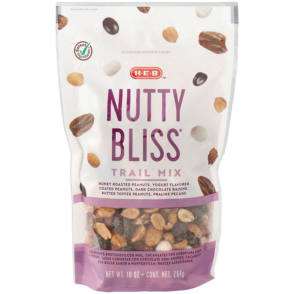 Calories in H-E-B Select Ingredients Nutty Bliss Trail Mix, 10 oz