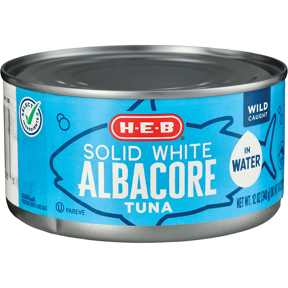 Calories in H-E-B Premium White Meat Albacore Tuna in Water, 12 oz