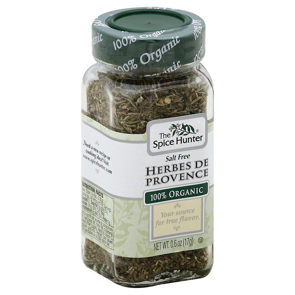 Calories in The Spice Hunter 100% Organic Salt Free Herbes De Provence, .6 oz