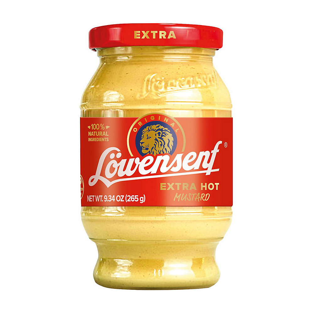 Calories in Lowensenf Extra Hot Mustard, 9.3 oz