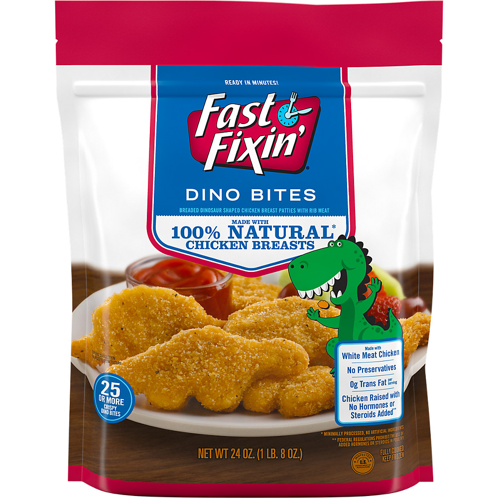 Calories in Fast Fixin Dino Bites Fully Cooked, 24 oz
