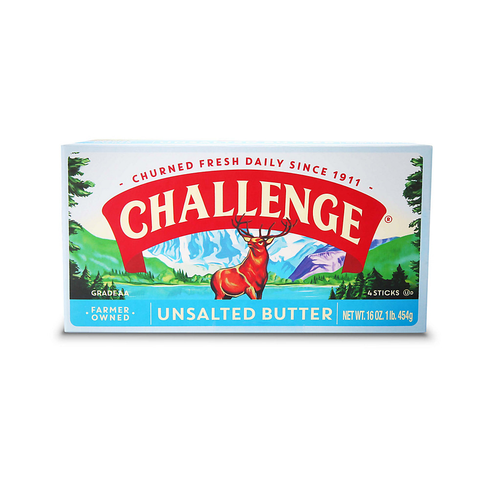 Calories in Challenge Unsalted Butter, 16 oz