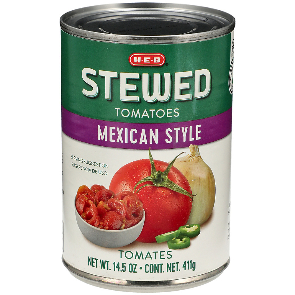 Calories in H-E-B Select Ingredients Mexican Style Stewed Tomatoes, 14.5 oz