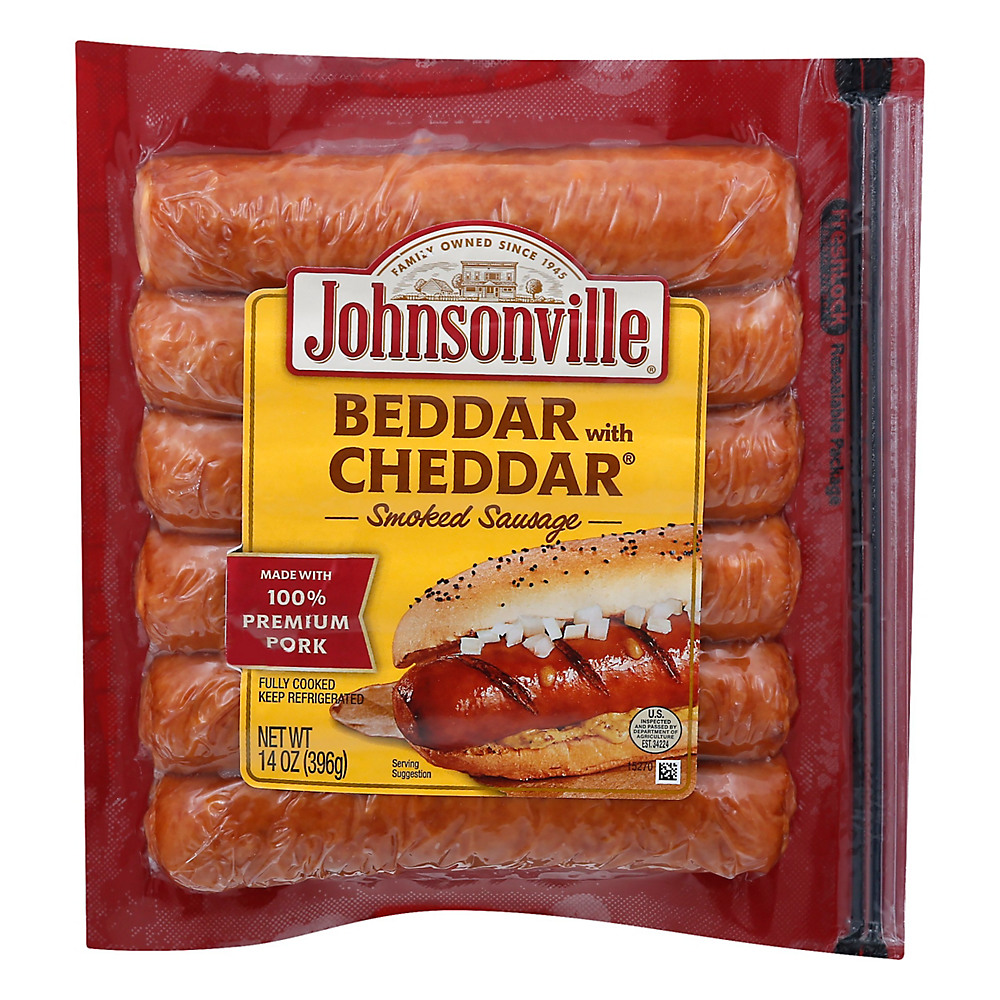 Calories in Johnsonville Beddar with Cheddar Smoked Sausage, 6 ct