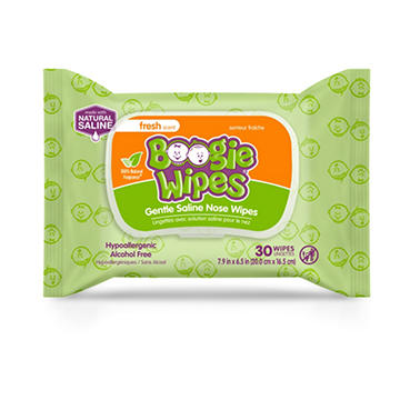 Boogie Wipes Gentle Saline Wipes - Fresh Scent, 30 ct
