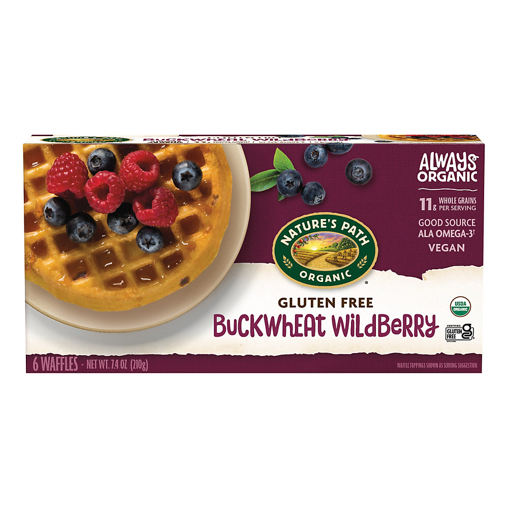 Calories in Nature's Path Organic Buckwheat Wildberry Gluten Free Waffles, 6 ct