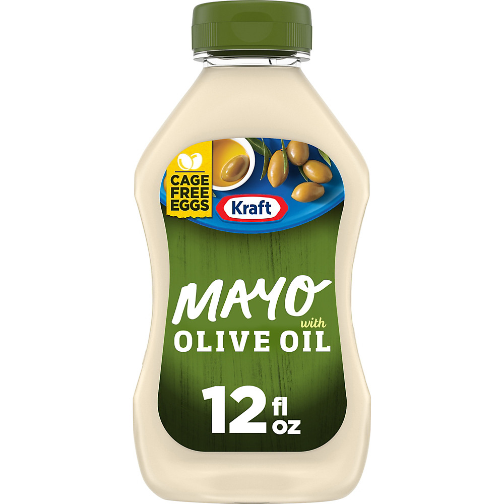 Calories in Kraft Mayo Reduced Fat Mayonnaise with Olive Oil Squeeze Bottle, 12 oz