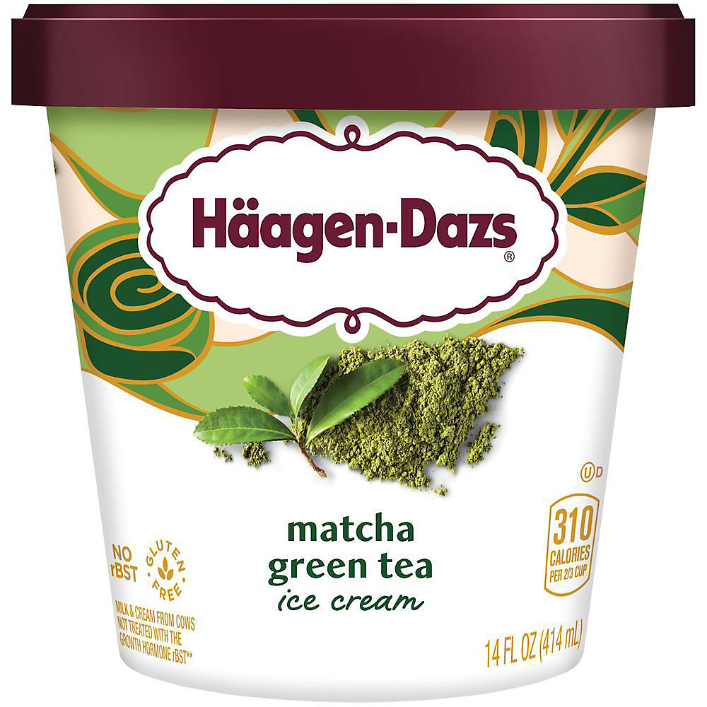 Calories in Haagen-Dazs Green Tea Ice Cream, 14 oz