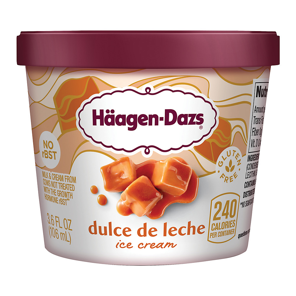 Calories in Haagen-Dazs Dulce De Leche Caramel Ice Cream, 3.6 oz