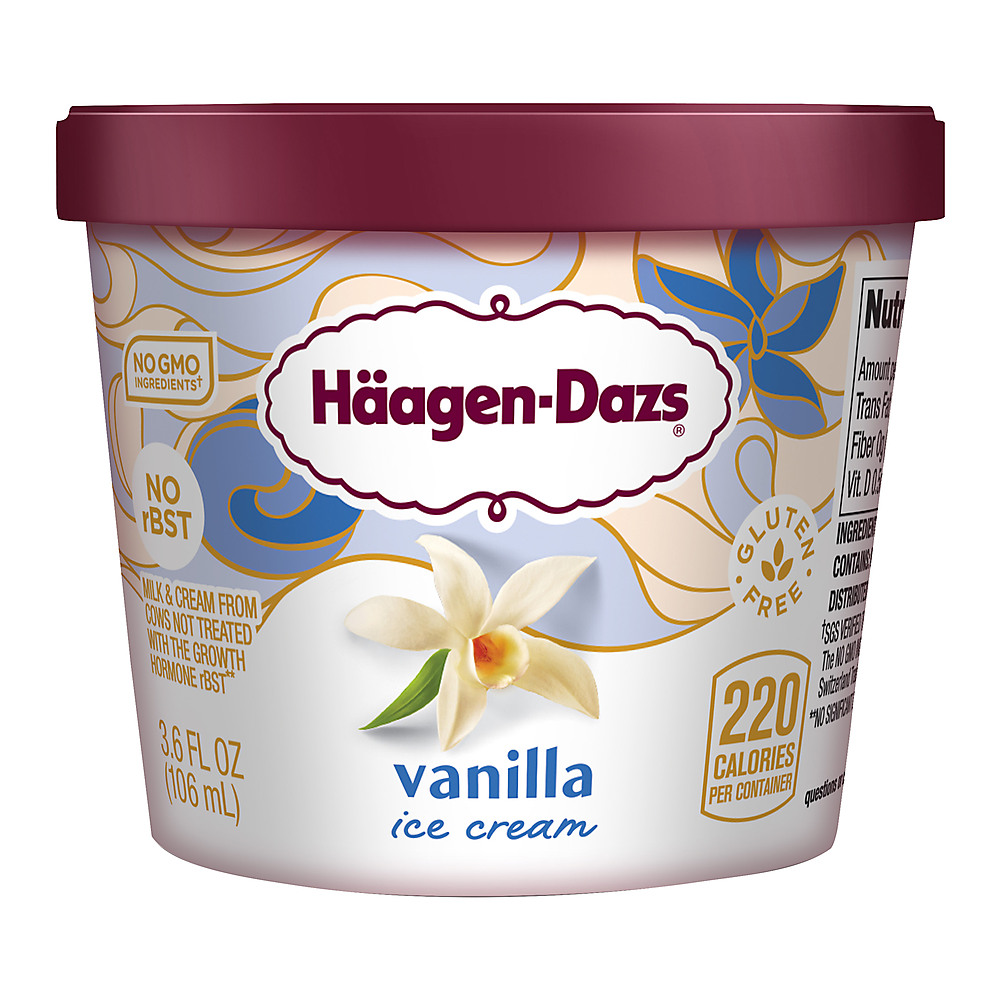 Calories in Haagen-Dazs Vanilla Ice Cream, 3.6 oz