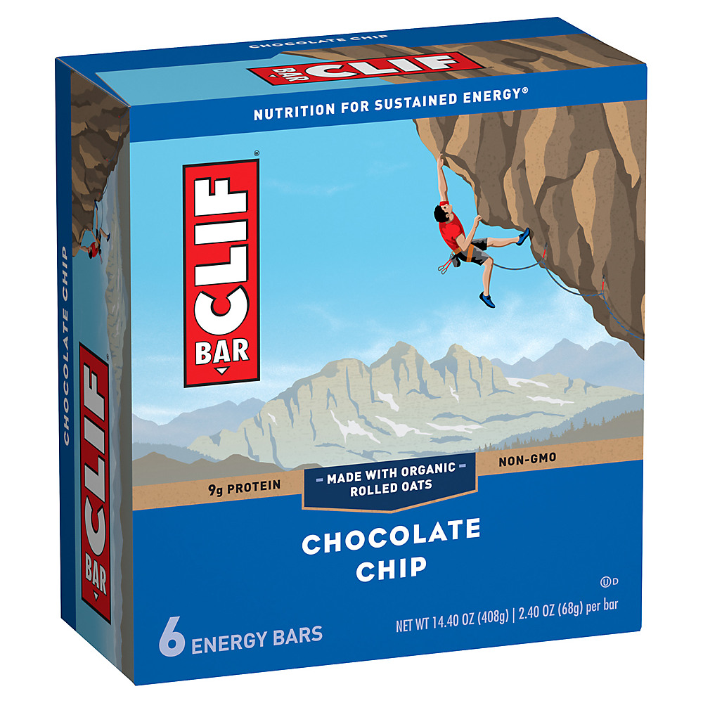Calories in Clif Chocolate Chip Energy Bars, 6 ct