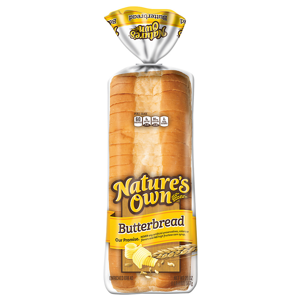 Calories in Nature's Own Butterbread, 20 oz