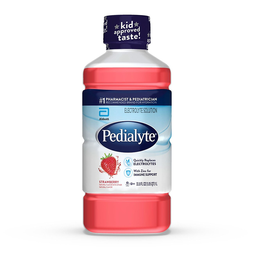 Calories in Pedialyte Electrolyte Solution Strawberry, 1.1 qt