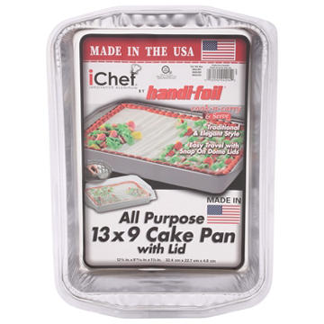 Handi-Foil iChef All Purpose Cake Pan & Lid, 13" x 9"