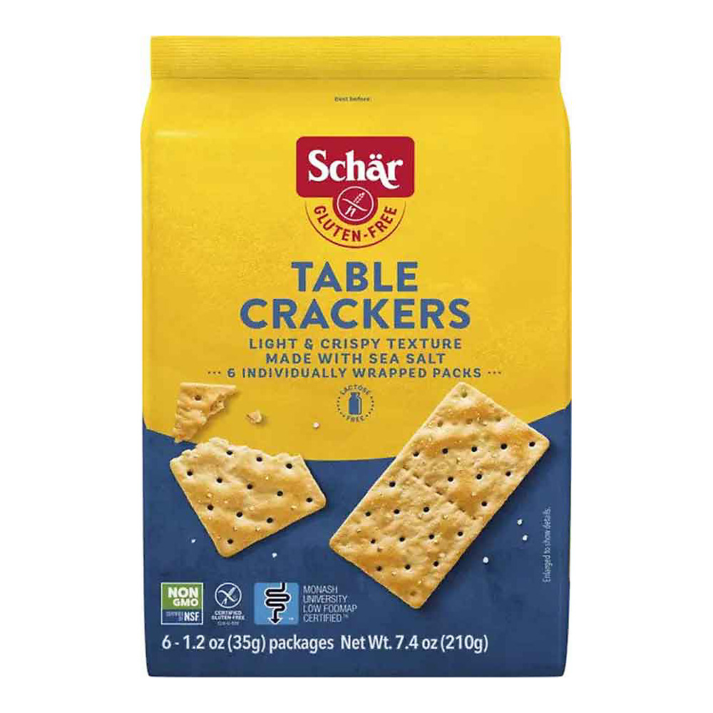 Calories in Schar Gluten Free Table Crackers, 7.4 oz