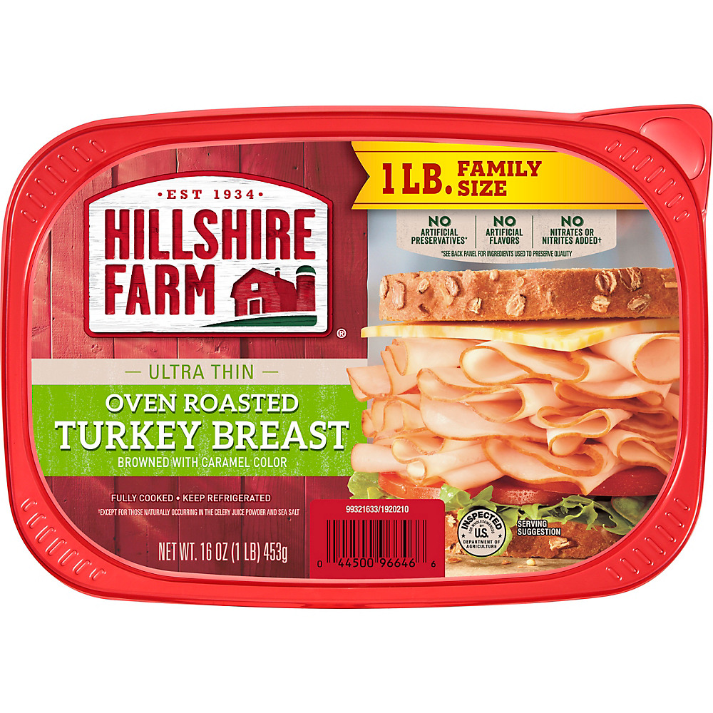 Calories in Hillshire Farm Ultra Thin Deli Sliced Oven Roasted Turkey Breast Lunchmeat, 16 oz