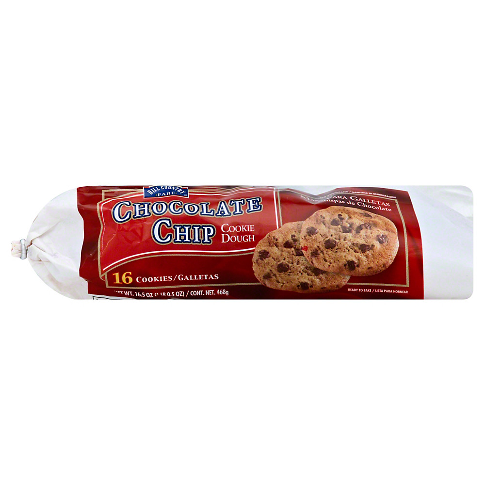 Calories in Hill Country Fare Chocolate Chip Cookie Dough, 16.5 oz
