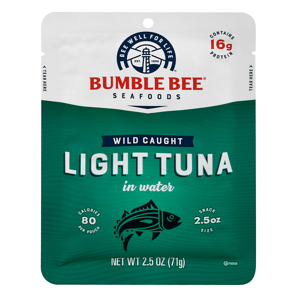 Calories in Bumble Bee Premium Light Tuna in Water Pouch, 2.5 oz