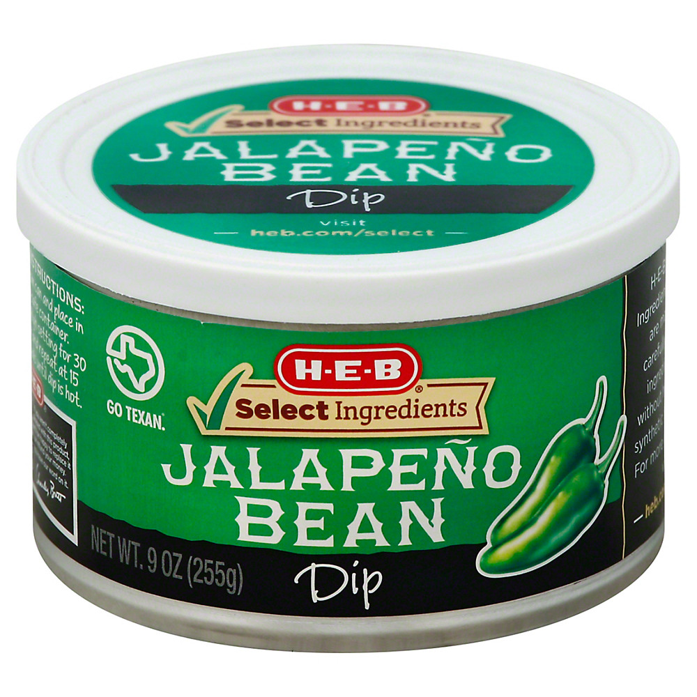 Calories in H-E-B Jalapeno Bean Dip, 9 oz