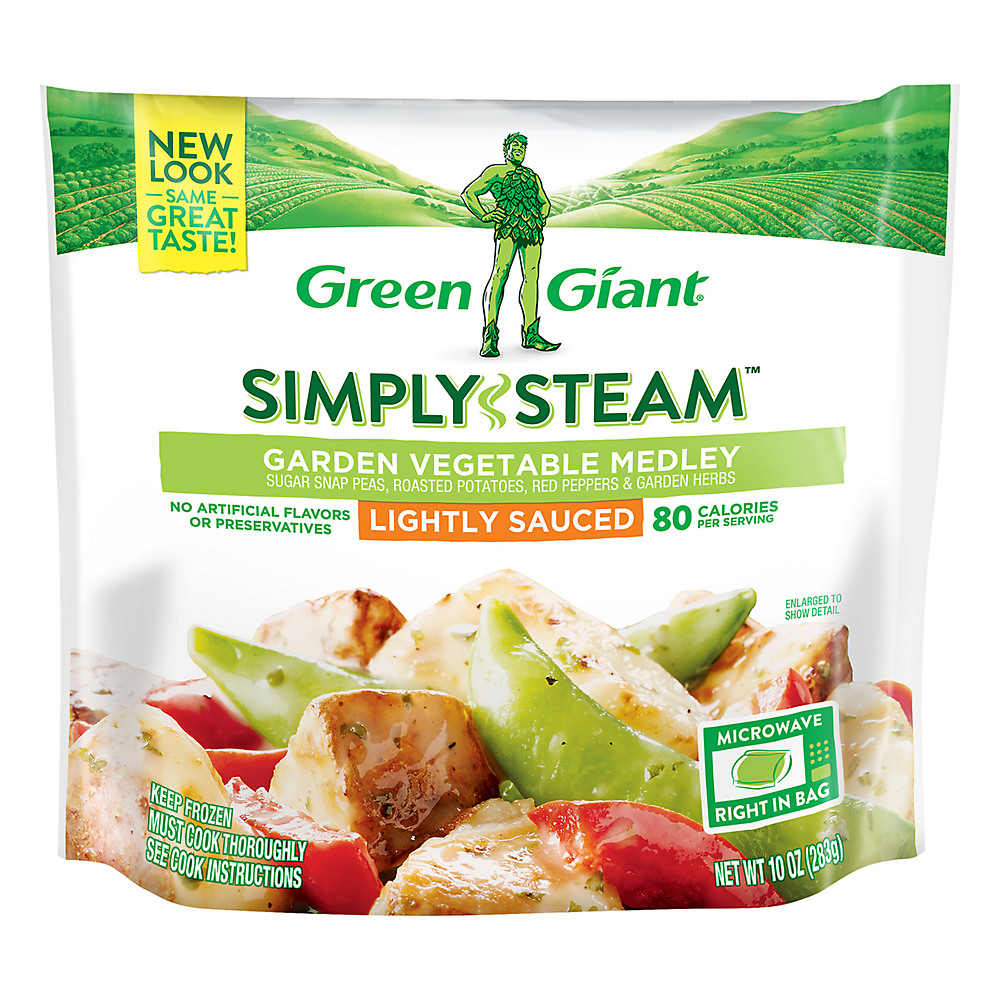 Calories in Green Giant Simply Steam Lightly Sauced Garden Vegetable Medley, 12 oz