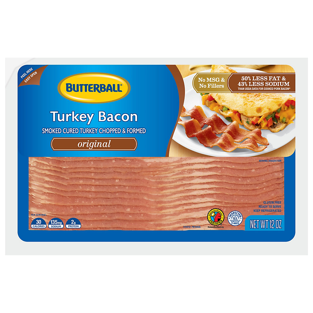 Calories in Butterball Original Turkey Bacon, 12 oz