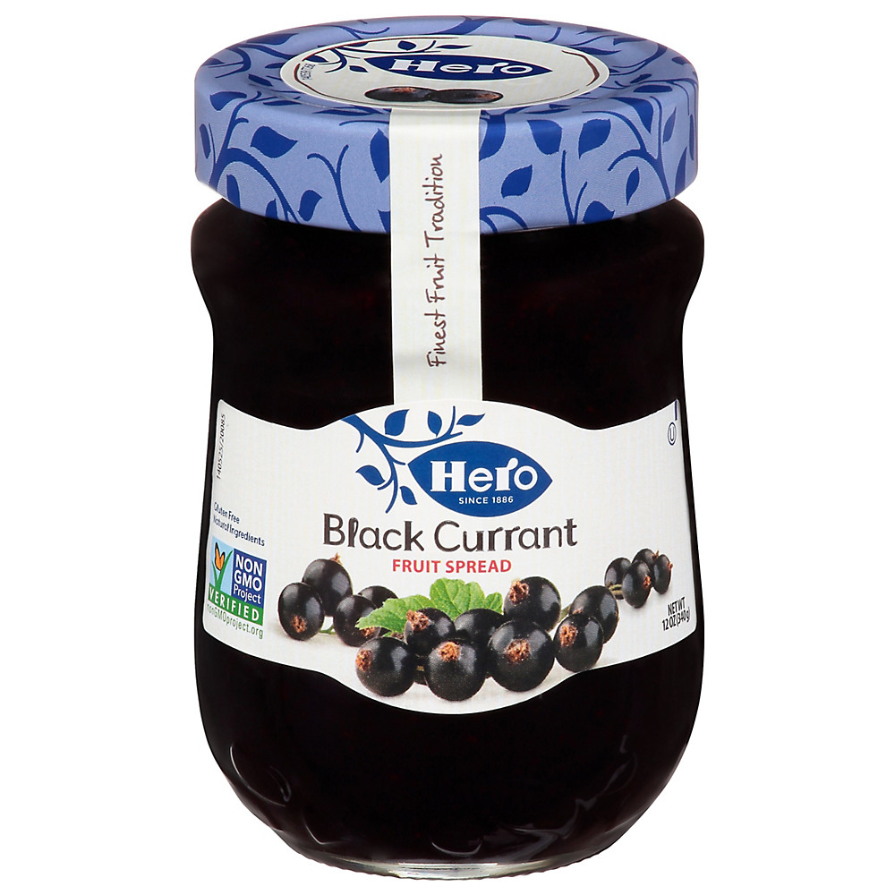 Calories in Hero Black Currant Fruit Spread , 12 oz