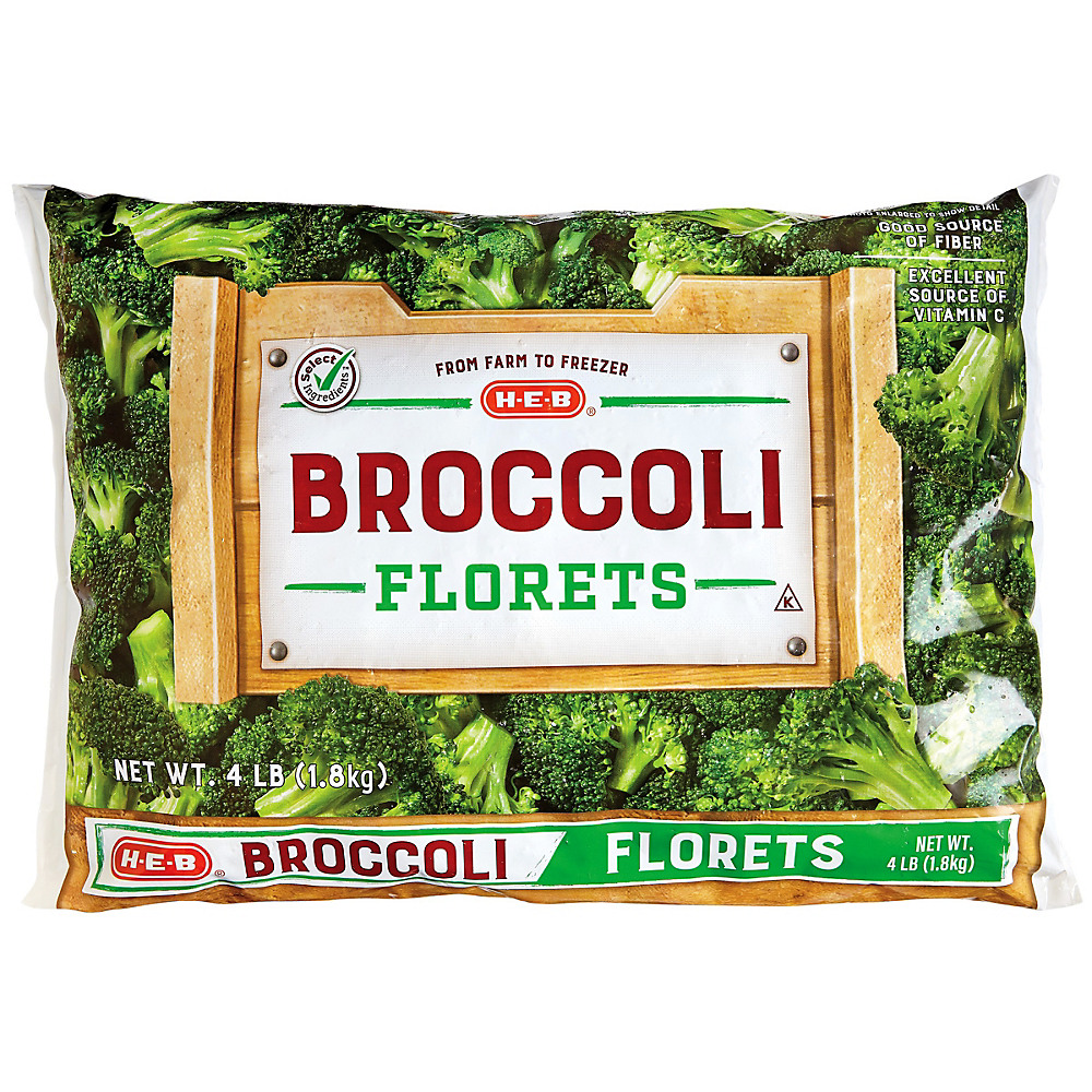 Calories in H-E-B Select Ingredients Broccoli Florets, 64 oz