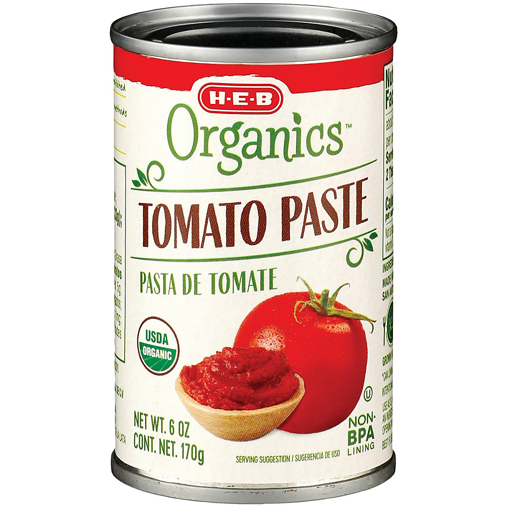 Calories in H-E-B Organics Tomato Paste, 6 oz