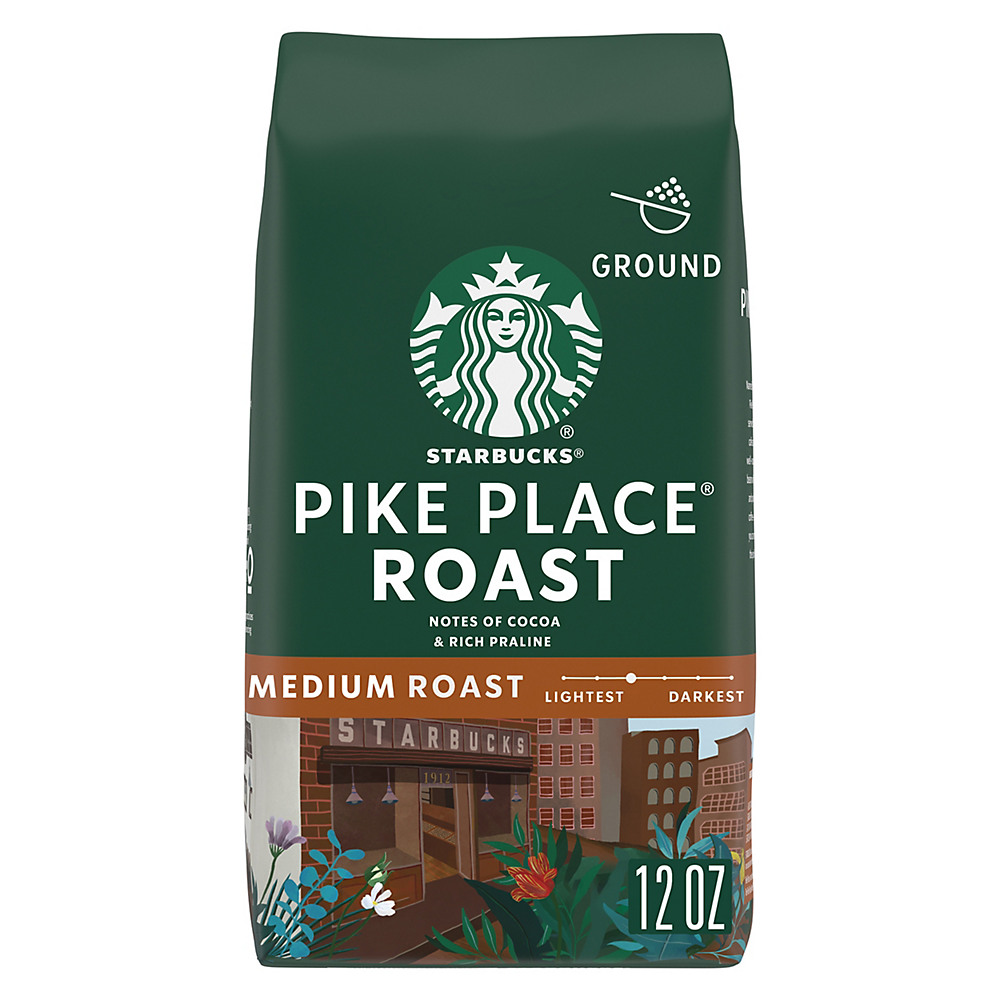 Calories in Starbucks Pike Place Roast Medium Roast Ground Coffee, 12 oz