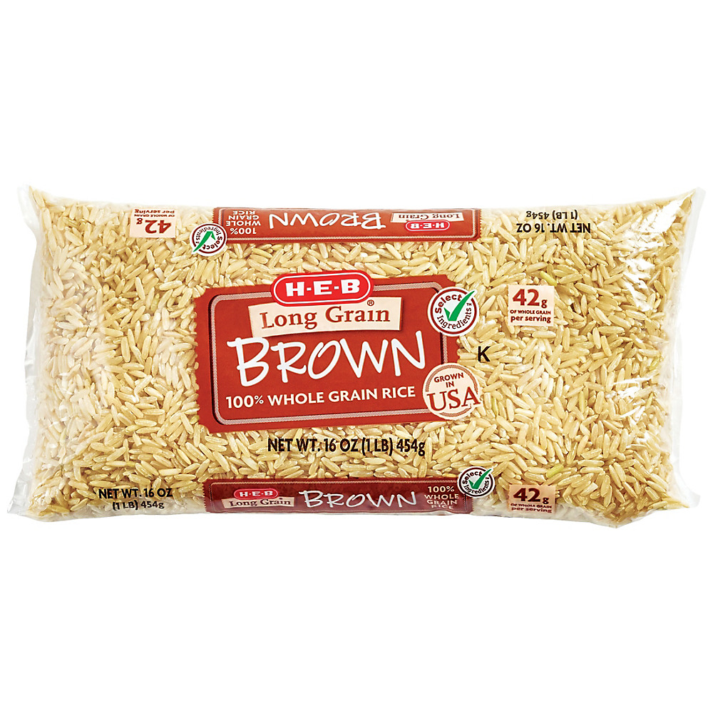 Calories in H-E-B Select Ingredients Long Grain Brown Rice, 1 lb