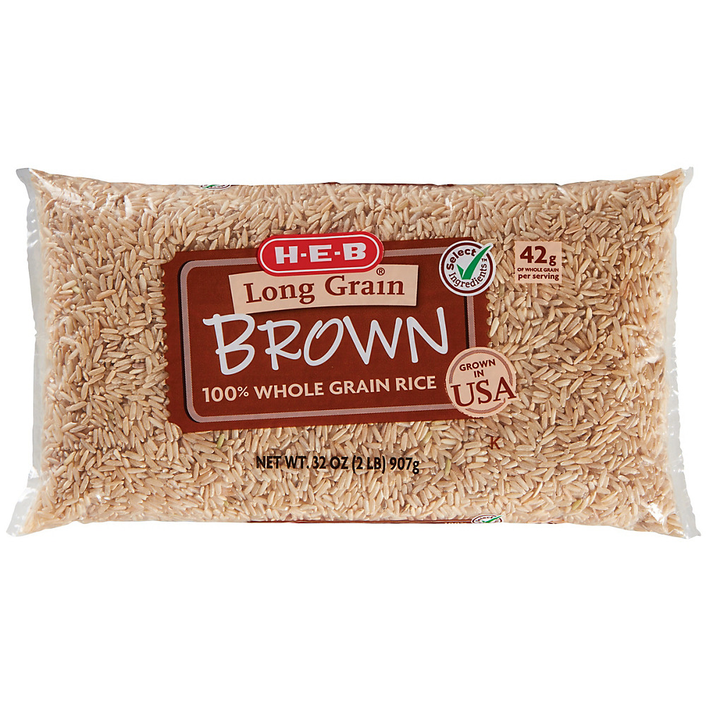 Calories in H-E-B Select Ingredients Long Grain Brown Rice, 2 lb