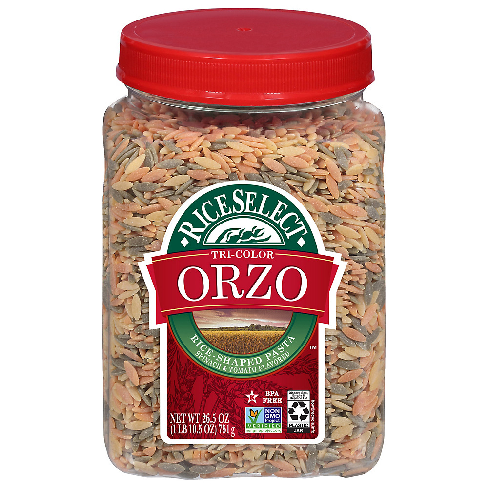Calories in Rice Select Tri-Color Orzo, 26.5 oz