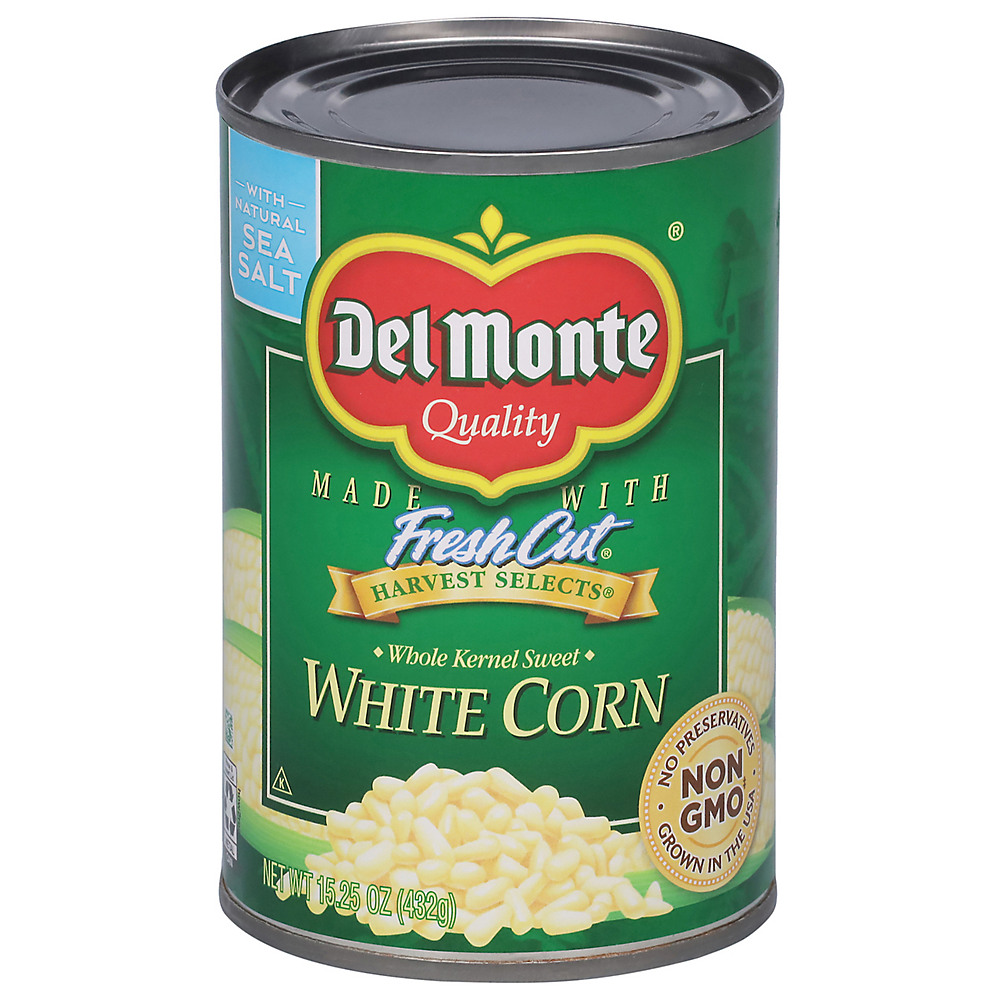 Calories in Del Monte Whole Kernel Sweet White Corn, 15.25 oz