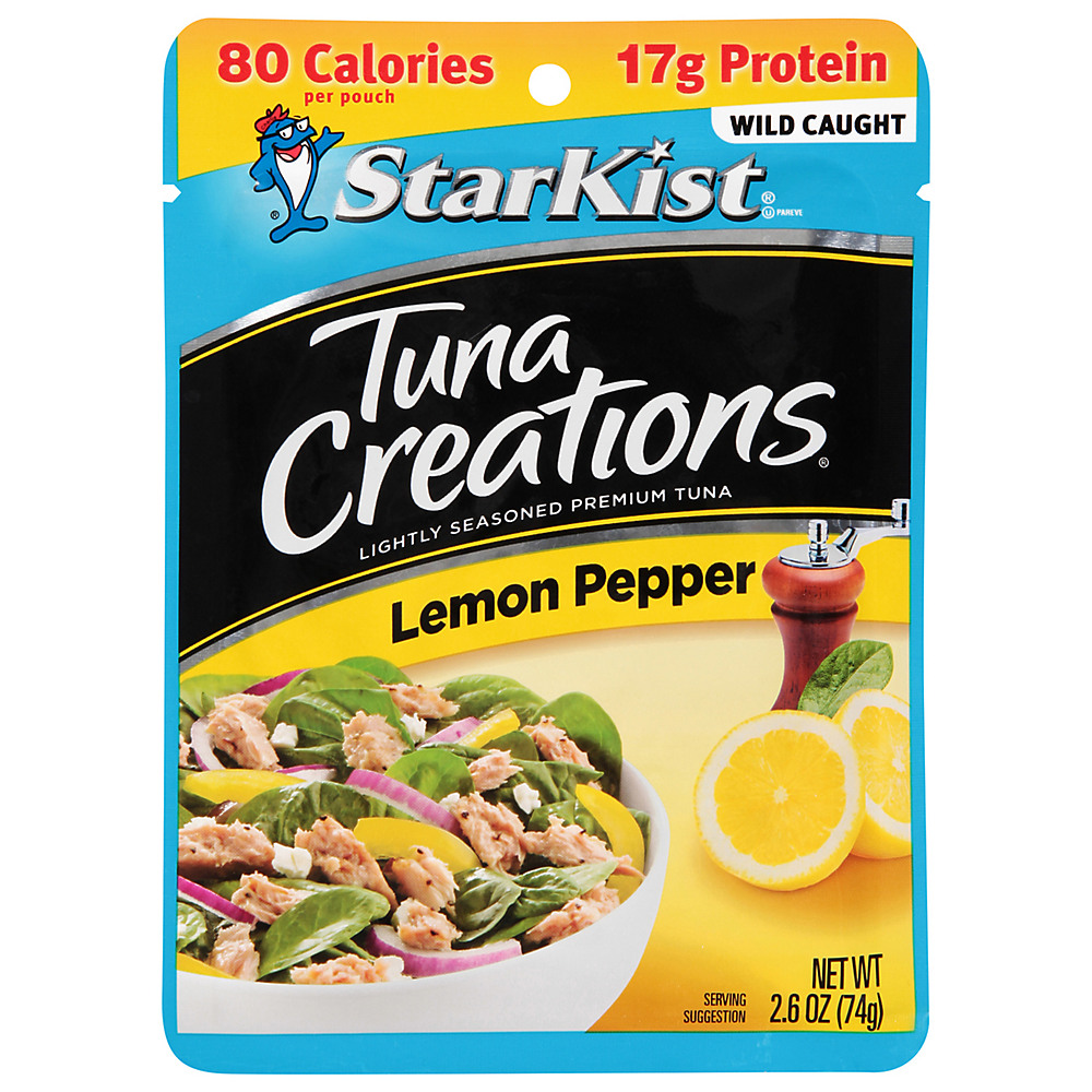 Calories in StarKist Tuna Creations Lemon Pepper Tuna Pouch, 2.6 oz