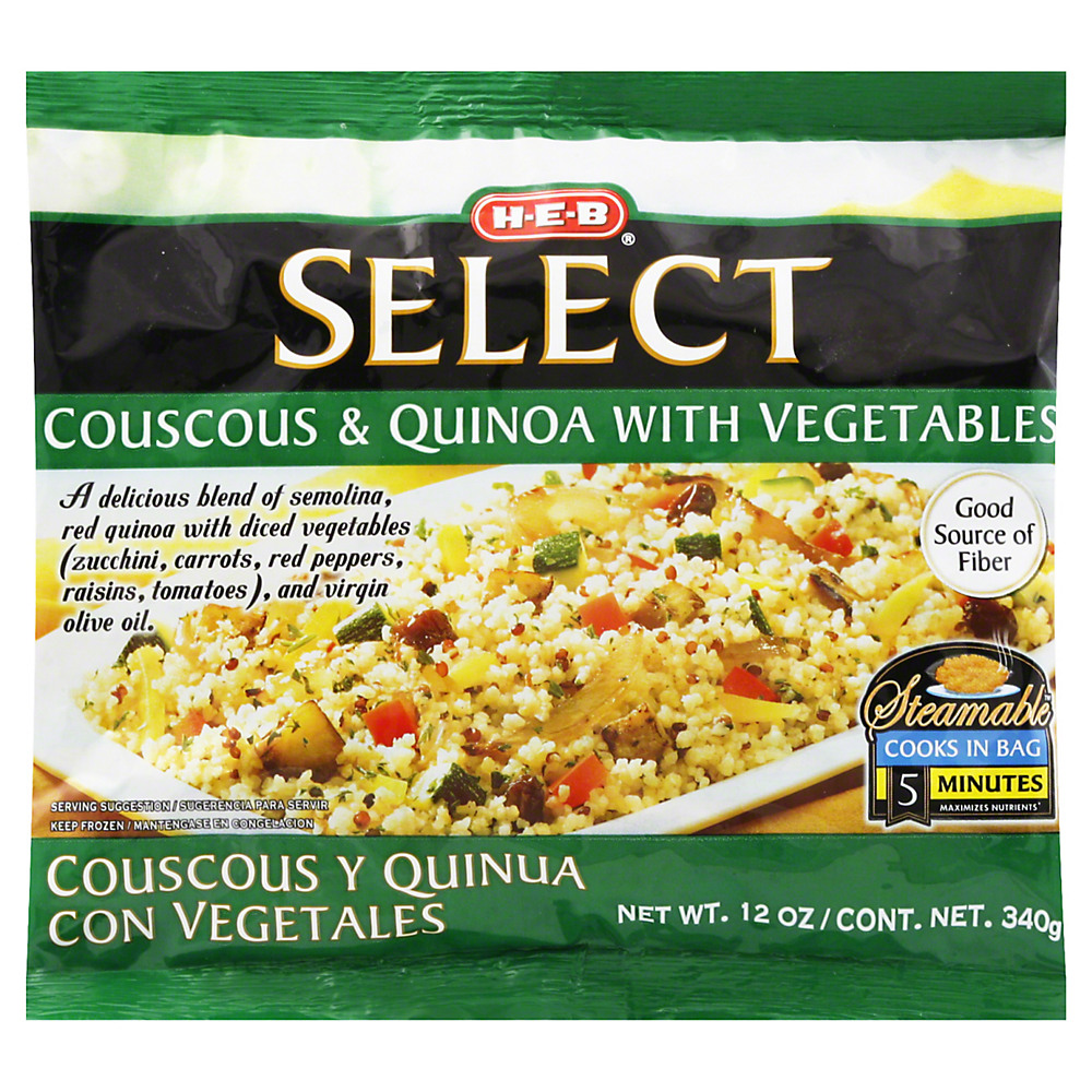 Calories in H-E-B Select Couscous & Quinoa with Vegetables, 12 oz