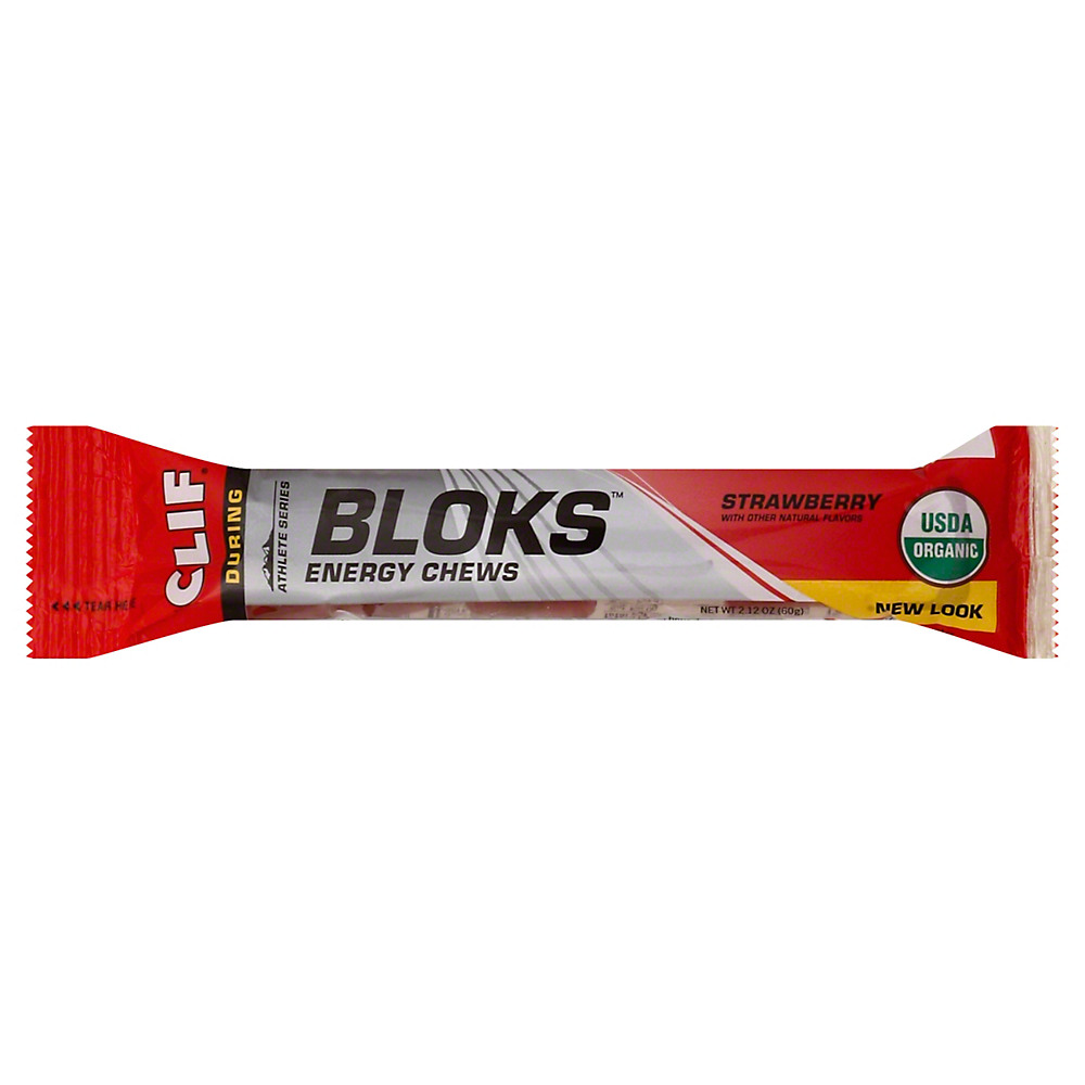 Calories in Clif Bloks Strawberry Energy Chews, 2.1 oz