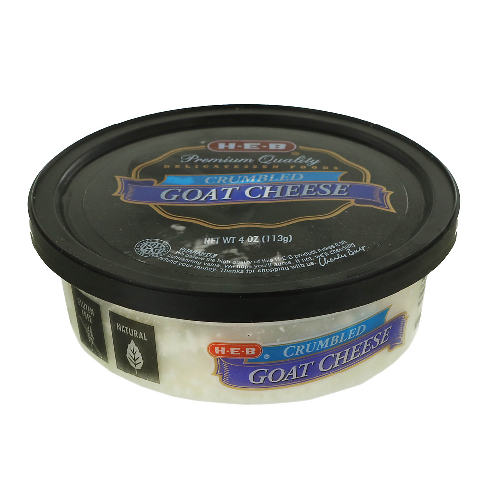Calories in H-E-B Delicatessen Foods Crumbled Goat Cheese, 4 oz