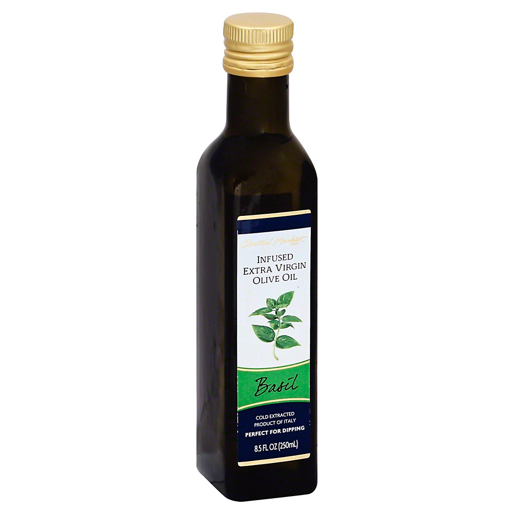 Calories in Central Market Basil Infused Extra Virgin Olive Oil, 8.5 oz