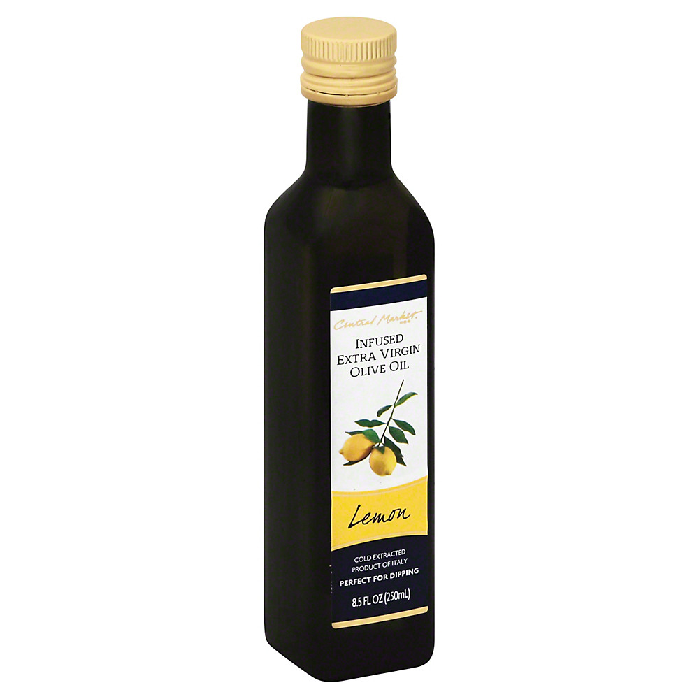 Calories in Central Market Lemon Infused Extra Virgin Olive Oil, 8.5 fl oz