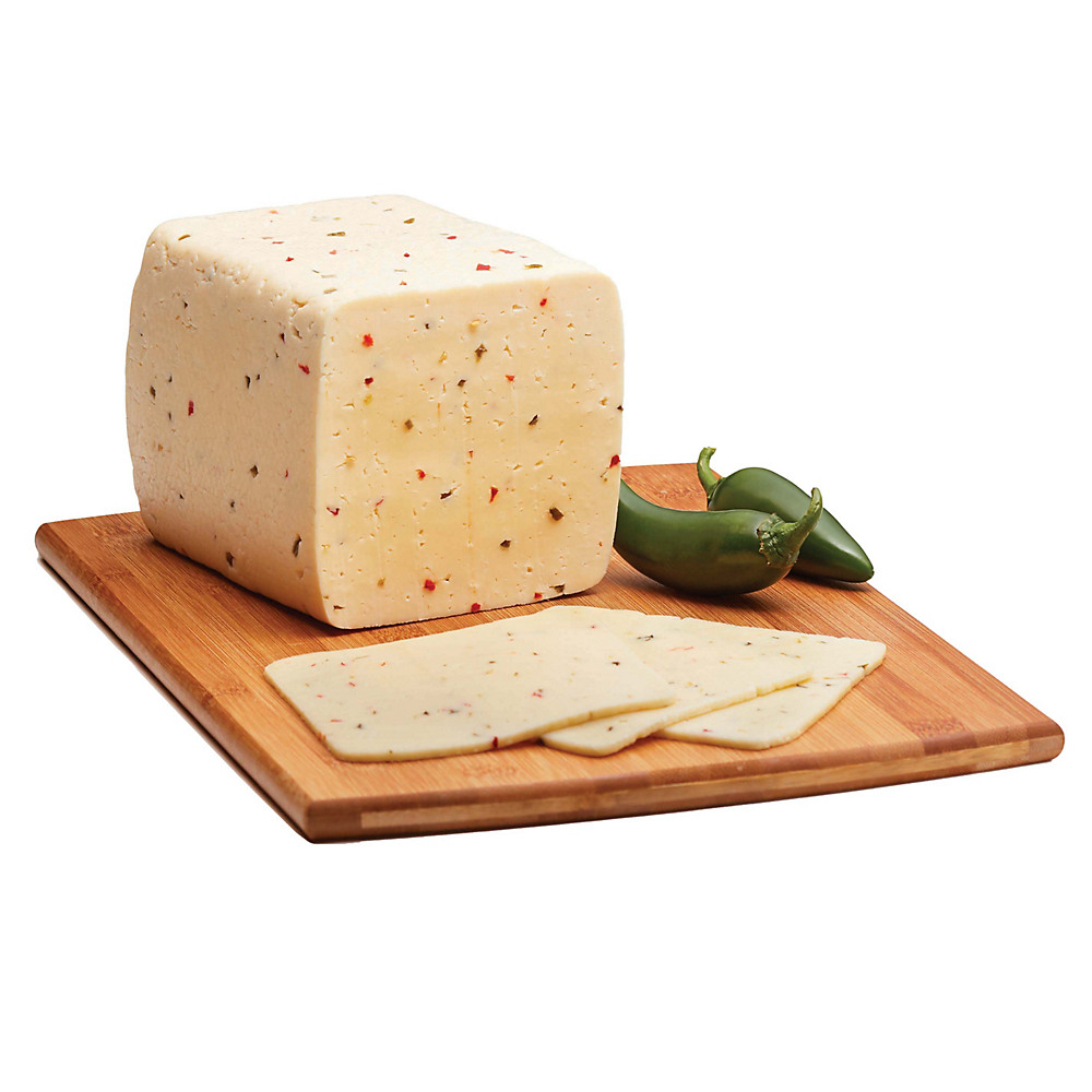 Calories in H-E-B Jalapeno Havarti Cheese with Peppers, Sliced, lb