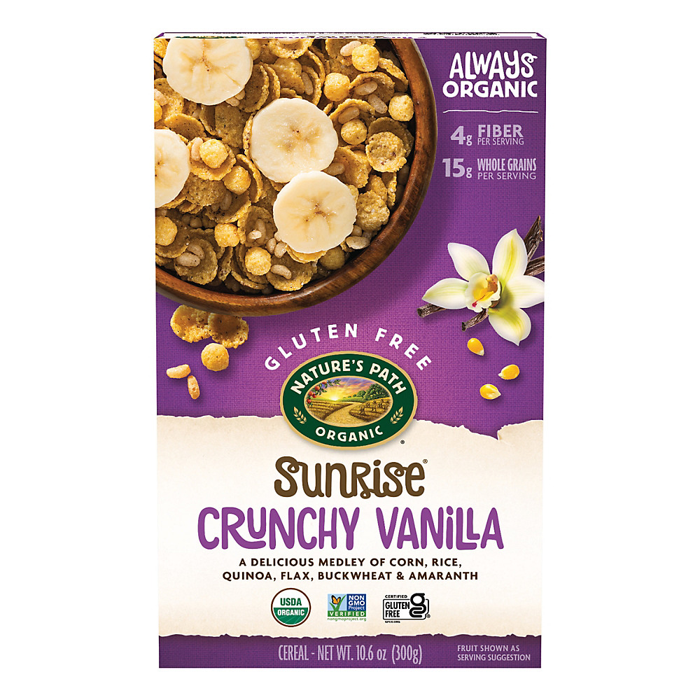 Calories in Nature's Path Organic Crunchy Vanilla Sunrise Cereal, 10.6 oz