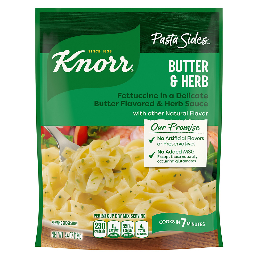 Calories in Knorr Pasta Sides Pasta Side Dish Butter and Herb, 4.4 oz