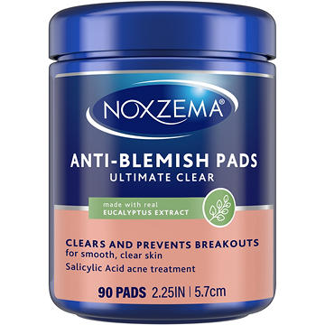 Noxzema Ultimate Clear Anti-Blemish Treatment Pads with 2% Salicylic Acid, 90 ct