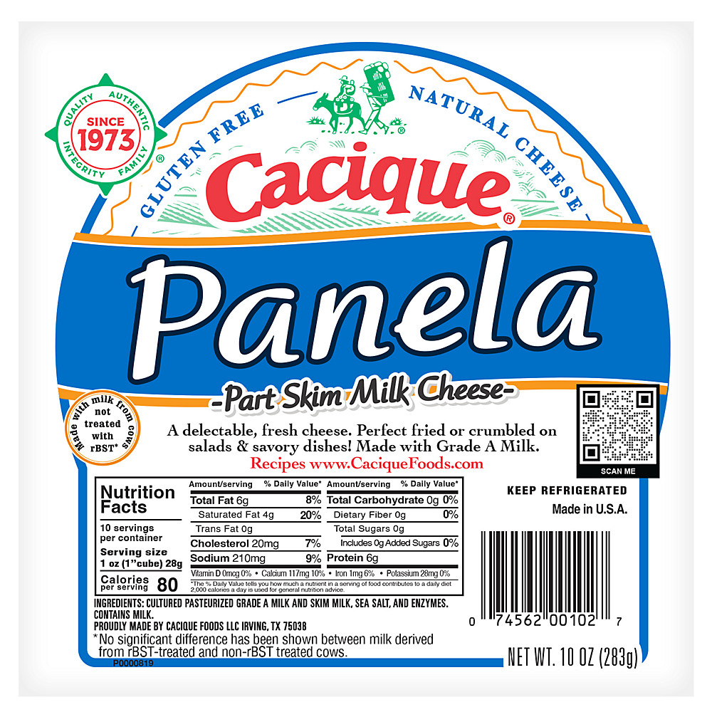 Calories in Cacique Panela Cheese, 10 oz