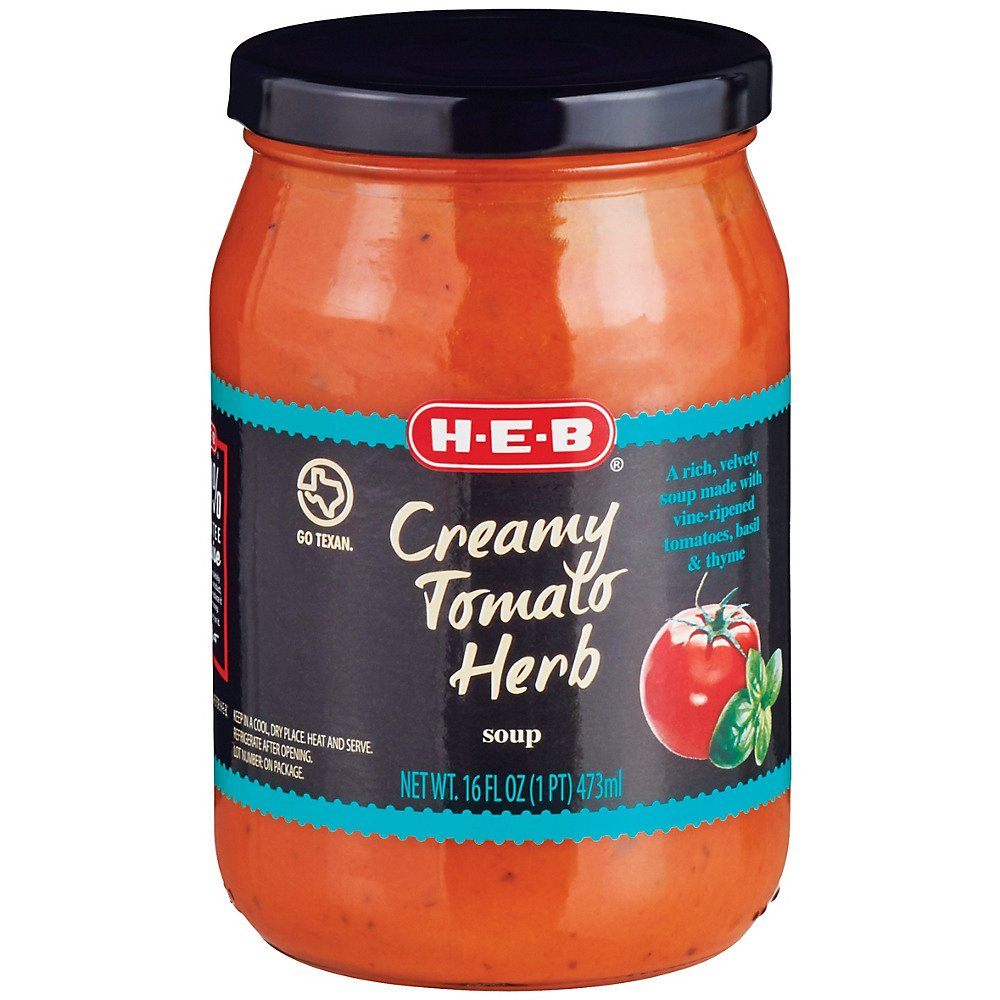 Calories in H-E-B Creamy Tomato Herb Soup, 16 oz