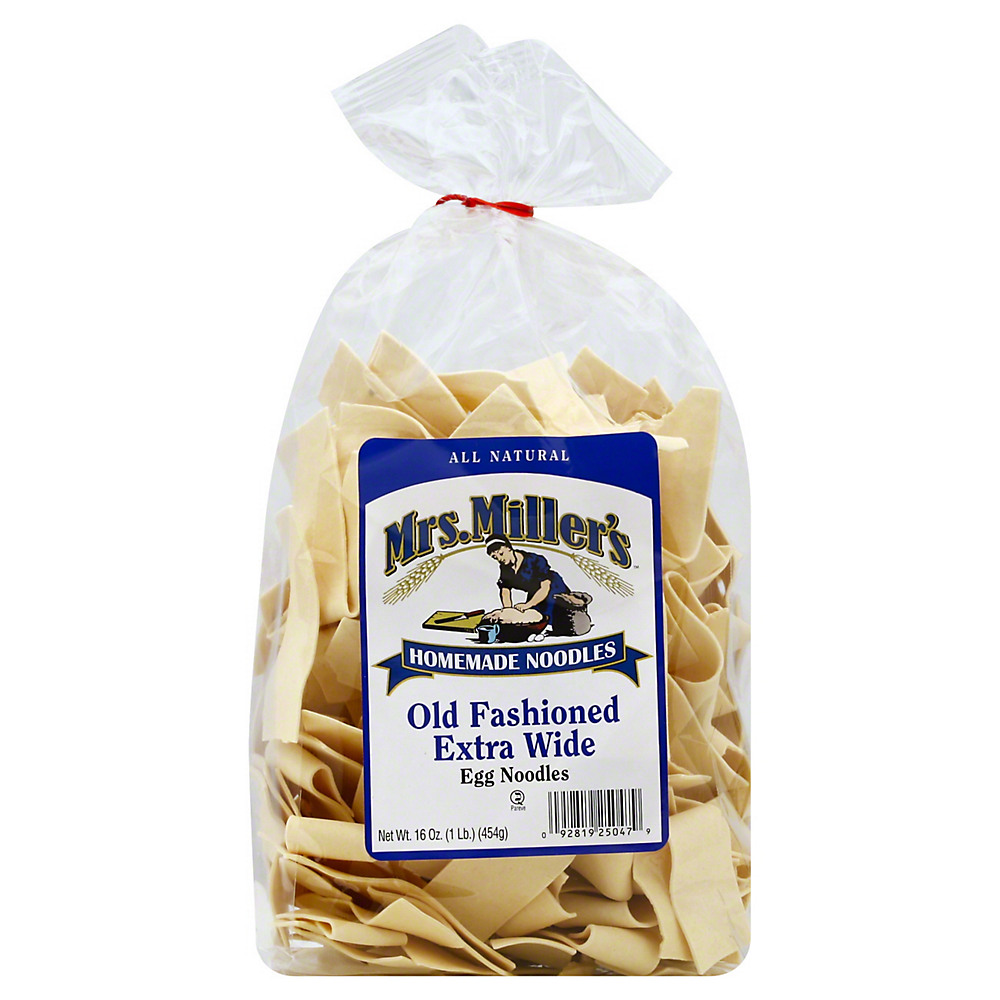 Calories in Mrs. Miller's Old Fashioned Extra Wide Egg Noodles, 16 oz