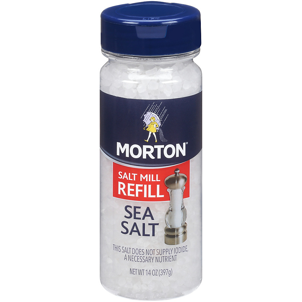 Calories in Morton Extra Coarse Sea Salt Grinder Refill, 14 oz