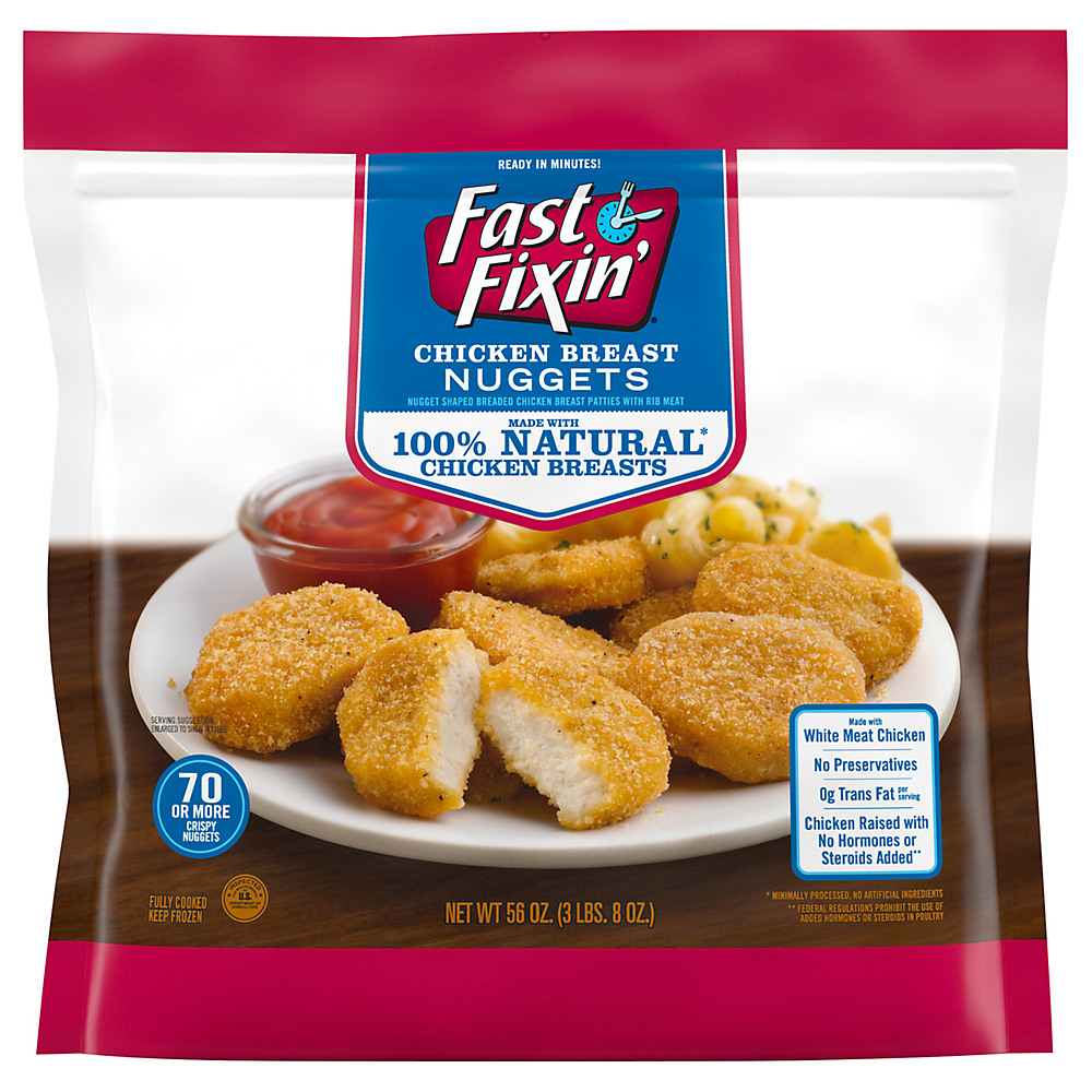 Calories in Fast Fixin Chicken Breast Nuggets Value Size, 56 oz